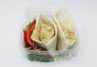 Pocket de pita de pollo con pesto cremoso