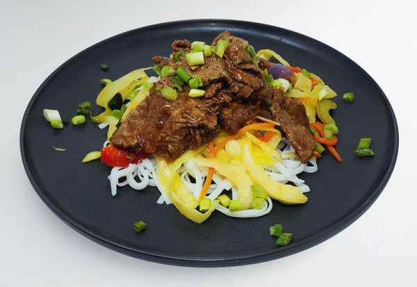 • Honey Garlic Steak Stir Fry