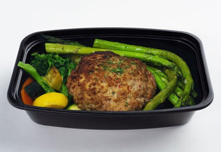 Tazón de hamburguesa de pavo mediterráneo