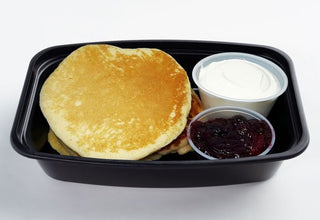 Desayuno de panqueques llenos de proteínas